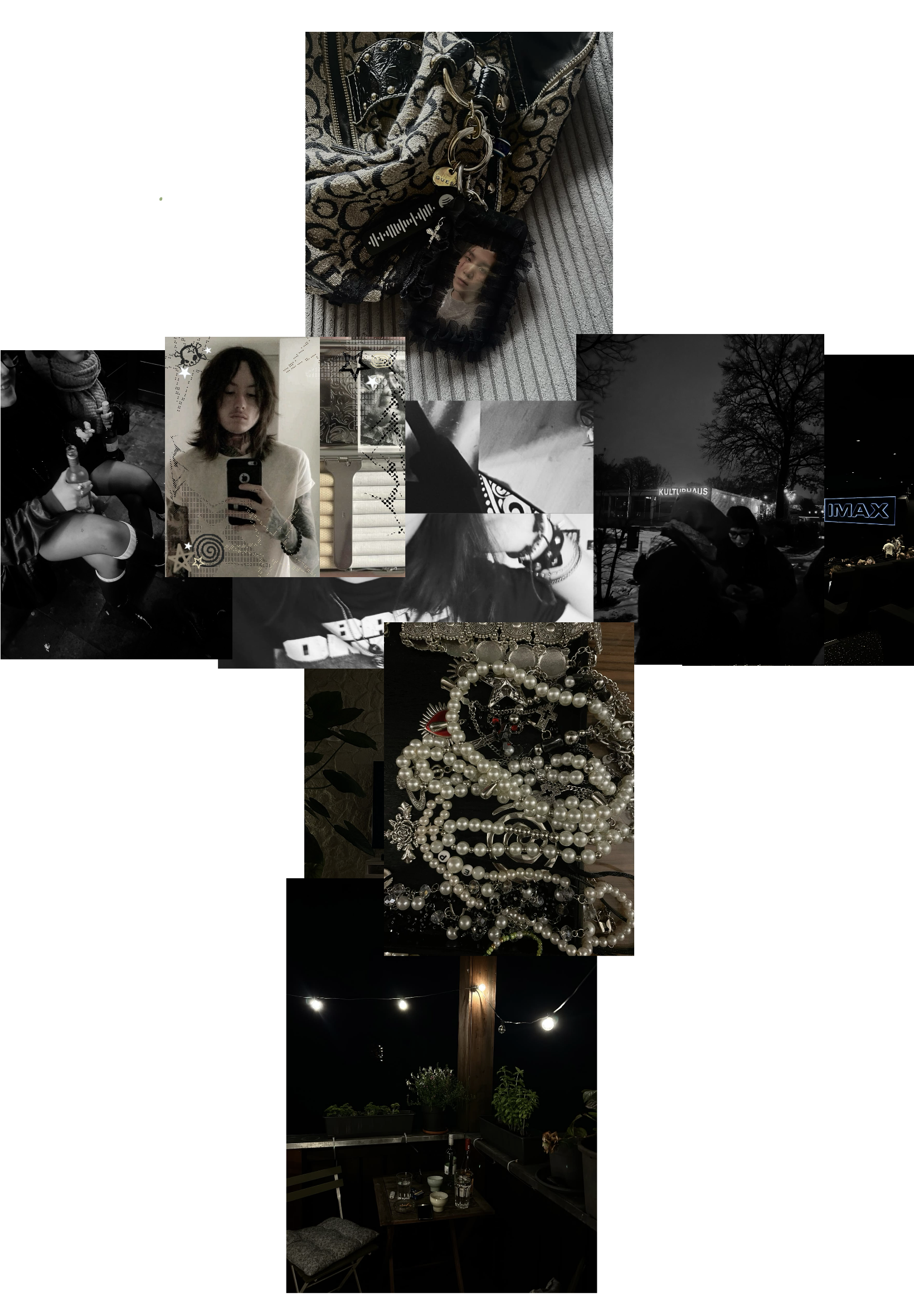 Fotocollage in Kreuzform